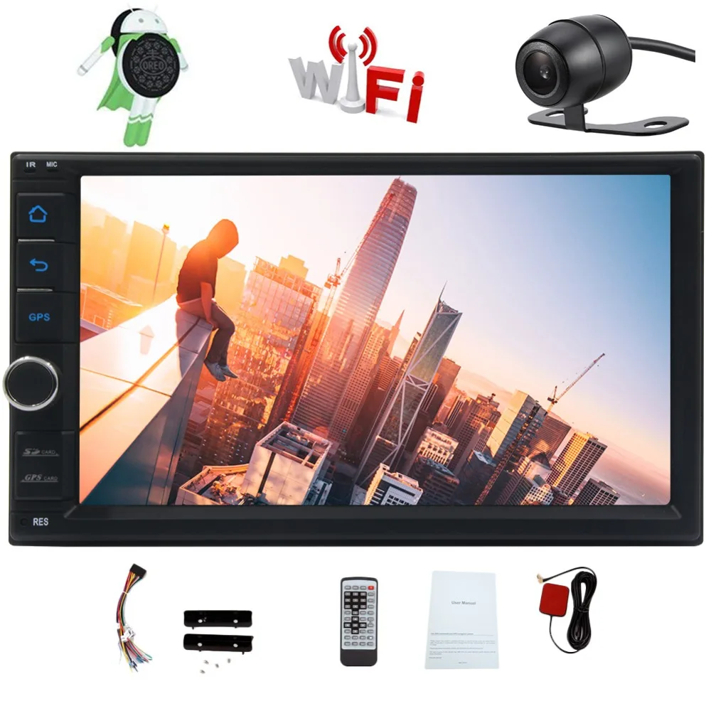 Cheap Capacitive 1024*600 Touch Screen Car Stereo NO DVD Player GPS Navigation WiFi Bluetooth 2 din Autoradio with 2GB 32GB Android 8. 0 Cheap Capacitive 1024*600 Touch Screen Car Stereo NO DVD Player GPS Navigation WiFi Bluetooth 2 din Autoradio with 2GB 32GB Android 8. 0