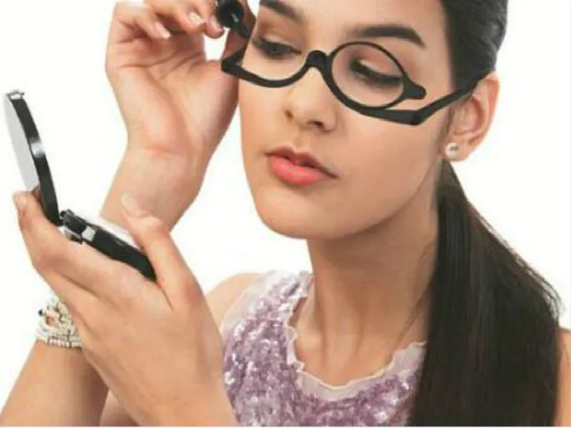 Black Color Makeup Reading Glass Folding Eyeglasses Cosmetic Magnifying