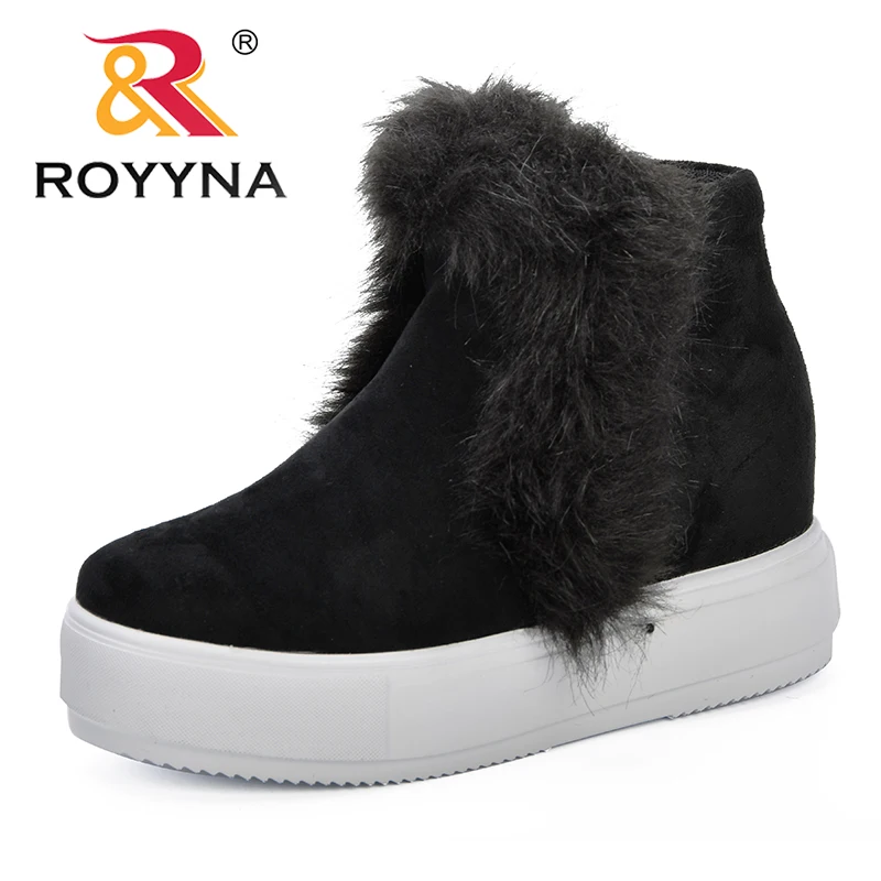 

ROYYNA Martin Boots Women Flock Autumn Winter Shoes Woman Feminina Female Motorcycle Ankle Boots Feminimo Comfortabl Botas Mujer