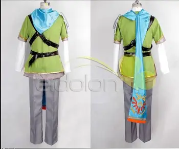 

2016 High Quality The Legend of Zelda Ocarina of Time Link Cosplay Costume CarnavalHalloween Adult Costumes for Women Men Custom