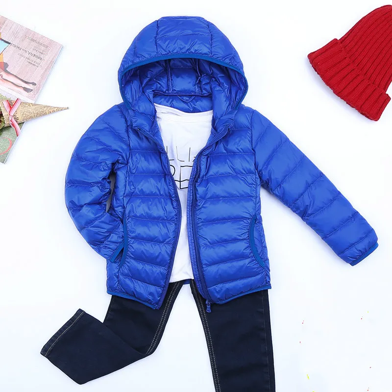 

3-14Y ultra-light boy with cotton girl down white park 90% down winter warm child jacket big boy girl clothes L03