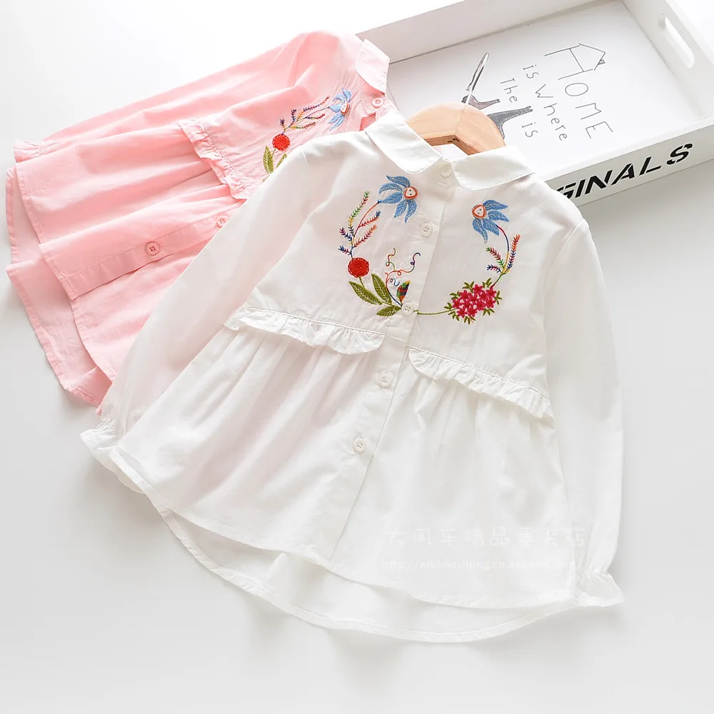 

Roimyal Wholesale 2019 autumn new cute fashion girls cotton breathable skin-friendly long-sleeved party shirt free shipping