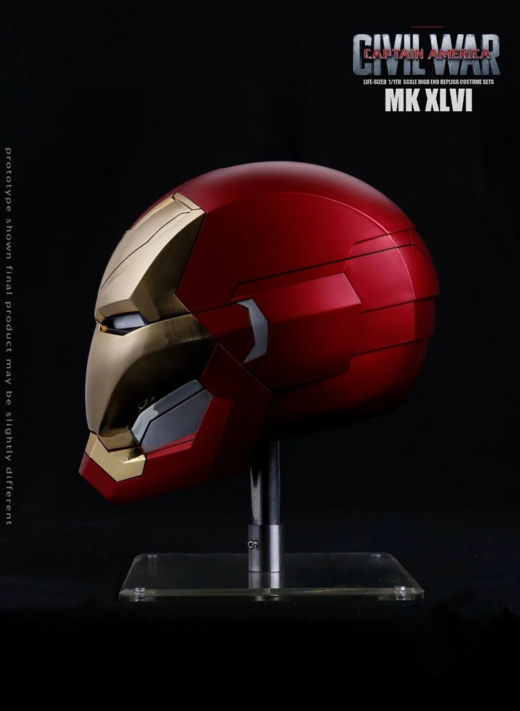 Мстители, 1:1, Железный человек, mk46, маска, шлем, голова 62 см, автоматическое включение-выключение, окружность под Железным человеком, вечерние, MK46, металлическая Версия