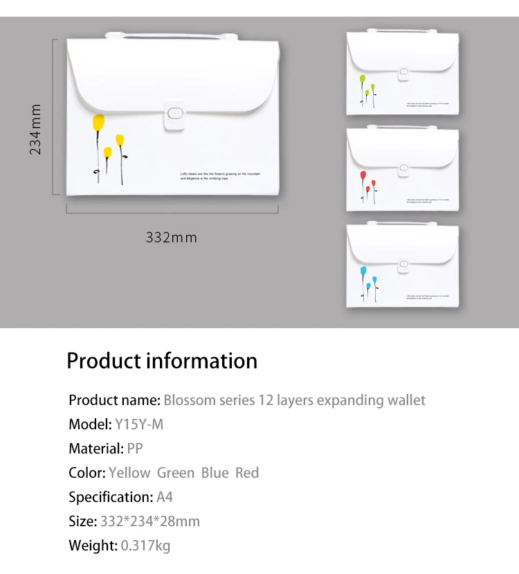 Handy A4 папка для файлов широкий кошелек Цветочная серия 12/13 отделения держатель для документов органайзер для файлов школьные офисные