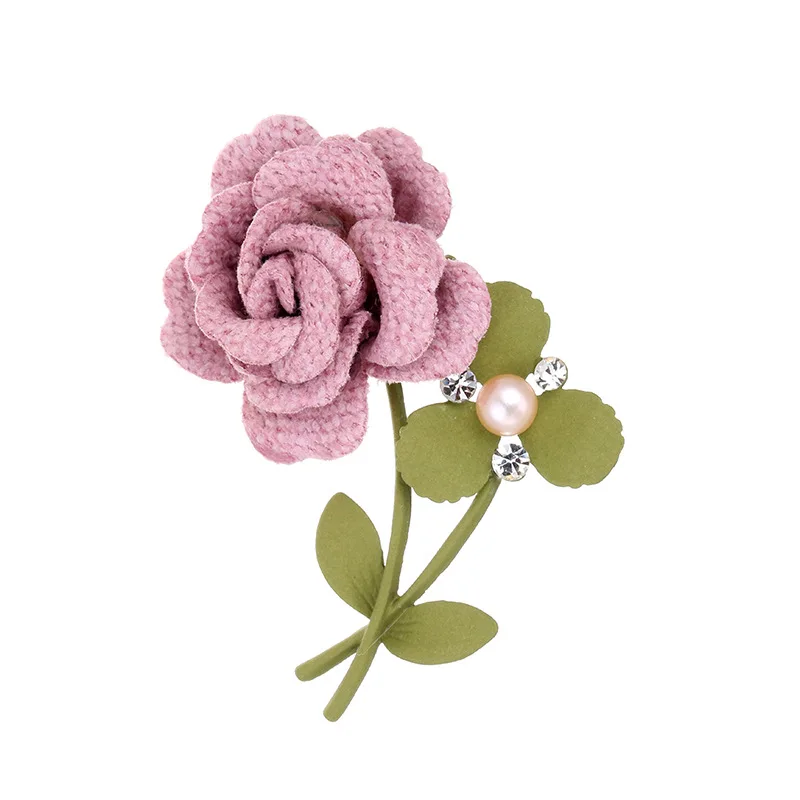 

Elegant Rhinestone Pearl Flower Brooches For Women Simple Design Fashion Jewelry Wedding Pin And Brooch Bijouterie Party Gift