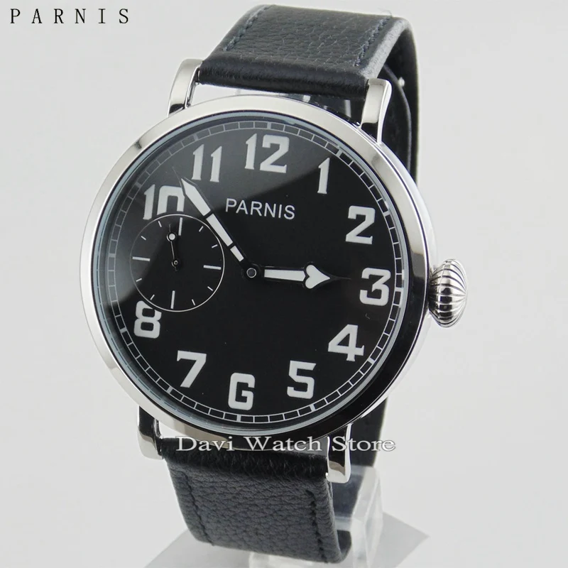 

Parnis 46mm Stainless steel case Seagull st36 Hand Winding 6497 Mens Watch