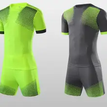 Комплект с фабрики футболка с коротким рукавом Униформа компрессионная быстросохнущая Фитнес для похудения футболка Спортивный футбол Джерси