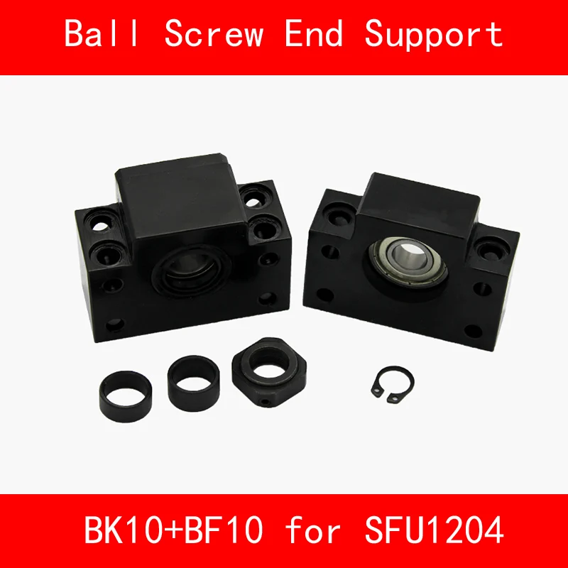 

BK10+BF10 Set : 1 pcs BK10 and 1 pcs BF10 for SFU1204 Ball Screw End Support CNC parts 3d print BK/BF10