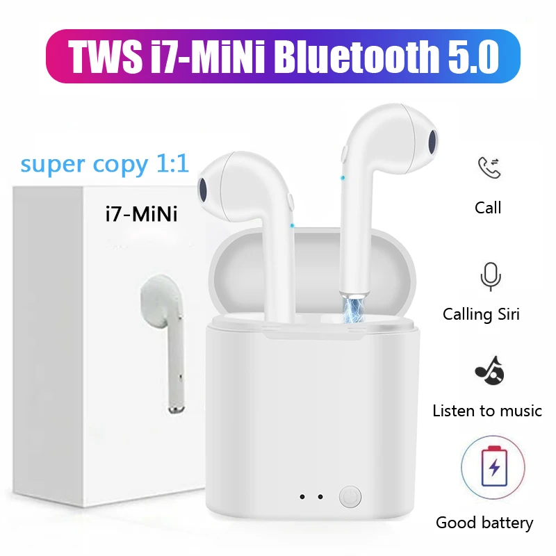 

TWS MINI Earbuds Ture Wireless Bluetooth Double Earphones Twins Earpieces Stereo Music Headset with Charge Box for Android IOS