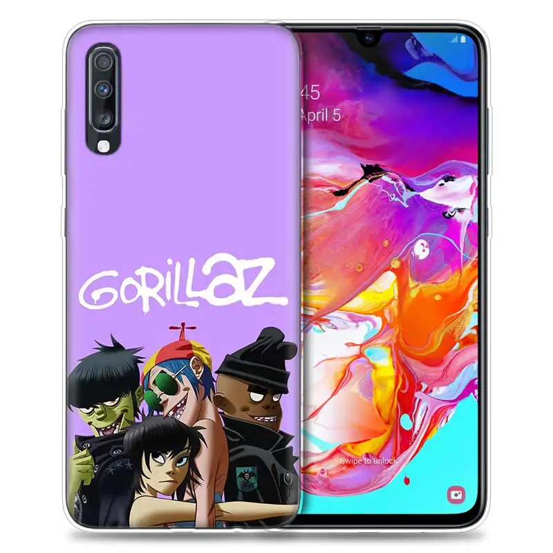 Gorillaz чехол для samsung Galaxy A50 A70 A80 A60 A40 A30 A20 A10 M30 M20 M10 A6 A8 плюс A5 A7 A9 ТПУ с рисунком из аниме чехол для телефона Capa