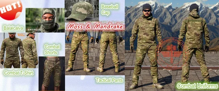 Мужские тактические Короткие штаны Moss lichen Ripstop Natrual Camo combat Shorts Mandrake