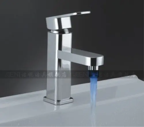 

Free Shipping!Temperature sensitive faucet.LED Basin faucet.glow bathroom Mix tap.water faucet.1pcs/lot