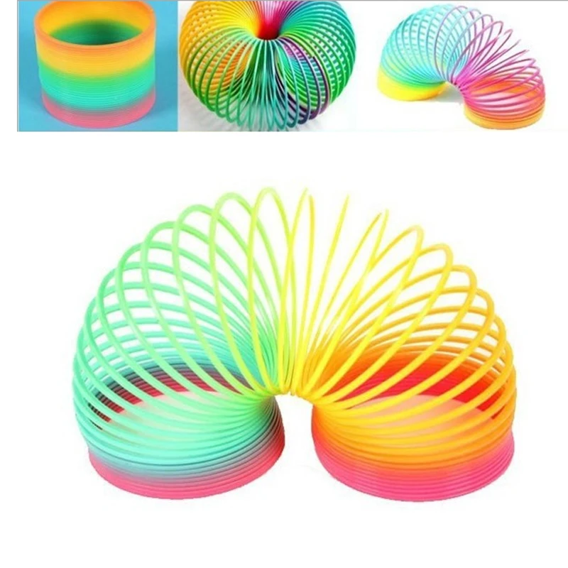 1pc Plastic Rainbow Spring Magic Colorful Spring Slinky Classic Toys Children Birthday Gift