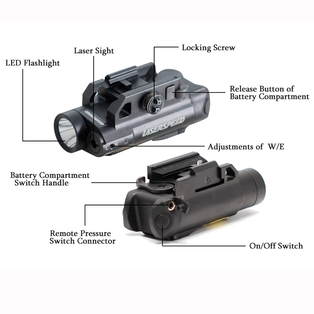 Laserspeed Compact Green Laser Sight Light Combo For Springfield Xd Xd-S Xdm S&W M&P Glock Red Laser Ir Laser Tactical Laserspeed Compact Green Laser Sight Light Combo For Springfield Xd Xd-S Xdm S&W M&P Glock Red Laser Ir Laser Tactical