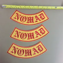 27*8 см тканевые нашивки NOMAD на заказ снизу коромысло двигатель цикл Вышивка Патчи для куртки 30X7 см