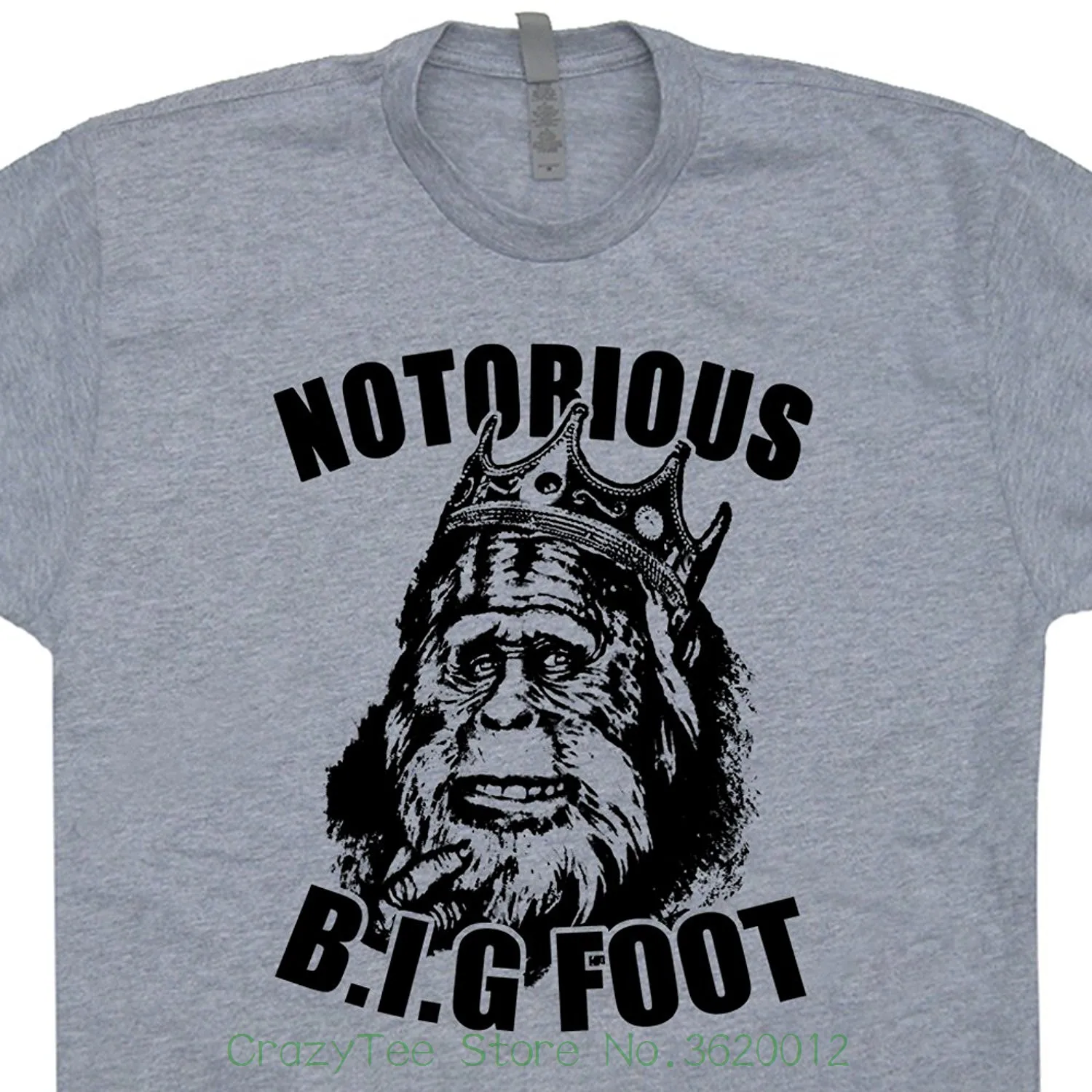 Funny T Shirt Men Notorious Bigfoot T Shirts Big Biggie Sasquatch