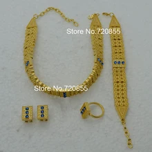 24 k chapado en oro conjunto de etiopía joyería gargantillas collar anillo pendiente de la pulsera fija eritrea etiopía habesha de áfrica conjunto de joyas
