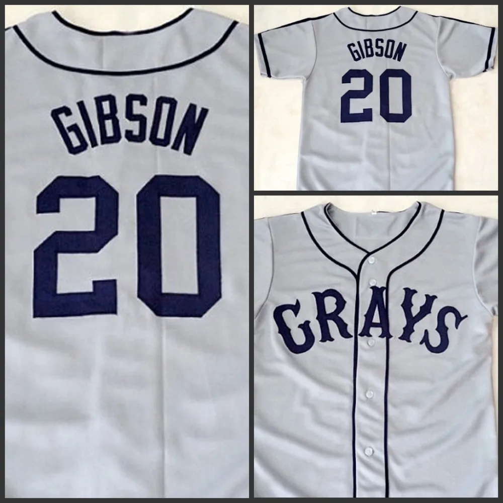 20 Josh Gibson Homestead Grays Negro League Button Down Throwback