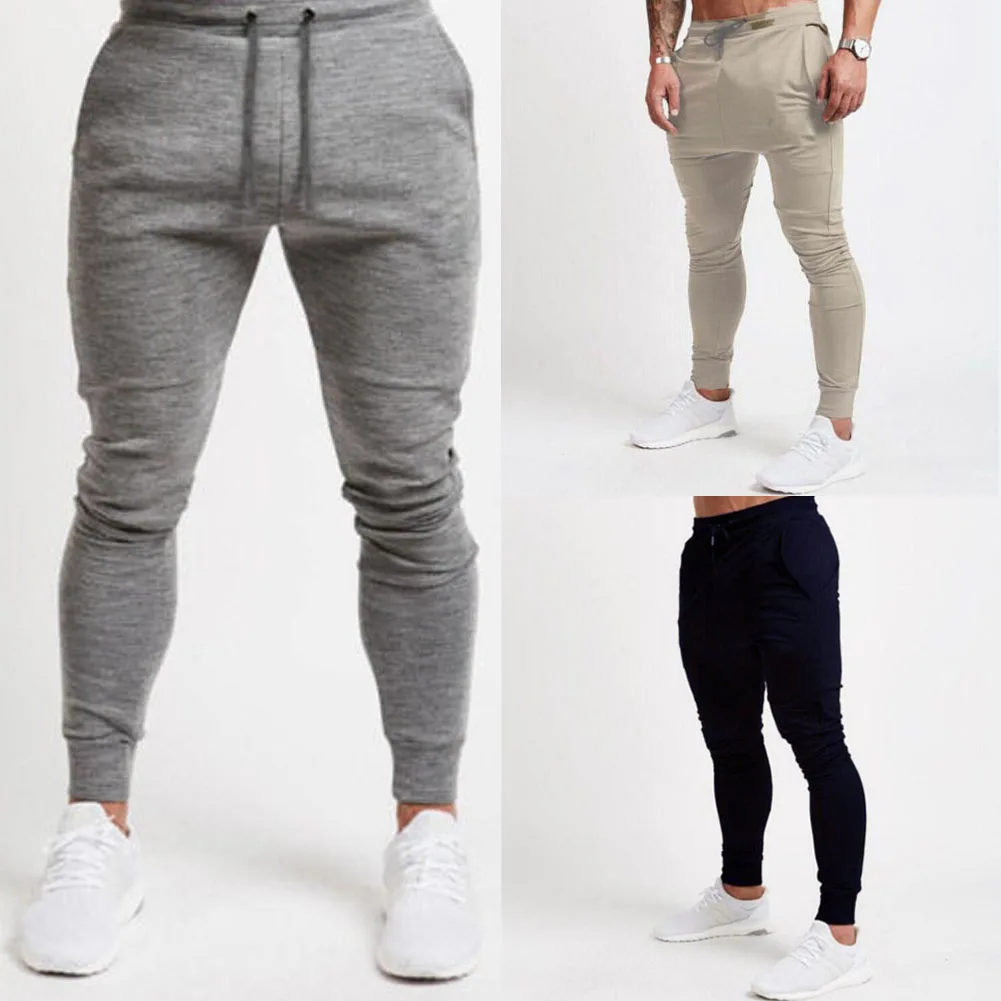 Новый Для мужчин мальчик мода спортивная узкие jogwear Runningwear плавки Slim Fit jogger slack Повседневное пот Ман Pantss брюк ежедневно