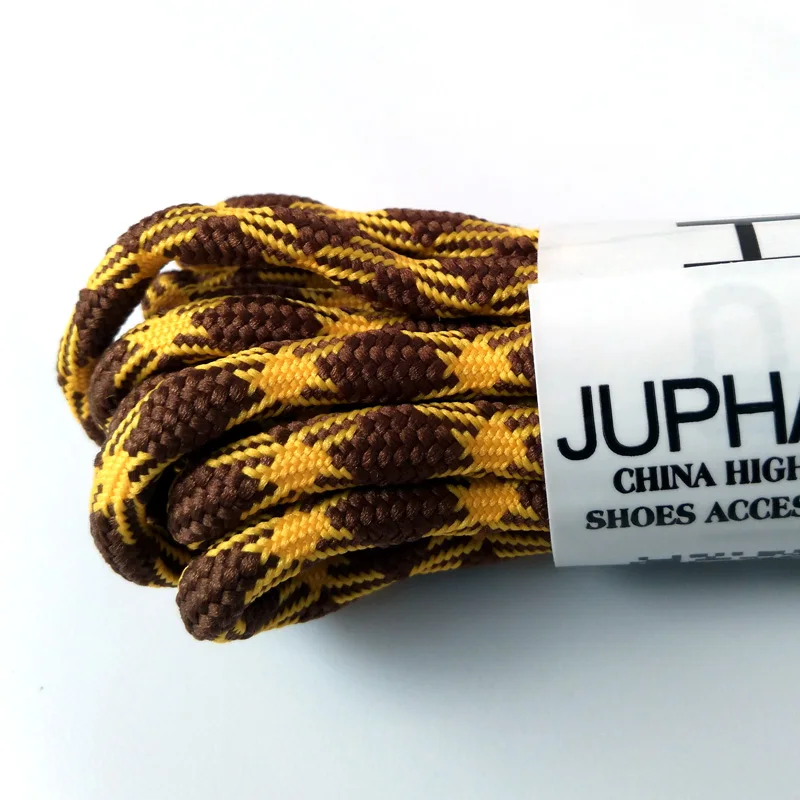 JUP1-50 Pairs Yellow Brown Round Shoelaces Sneaker Shoe Laces Sport Boot lace Athletic Shoe String Sport Unisex Different Length