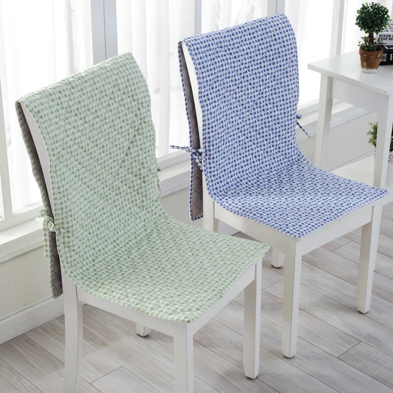

Fyjafon Seat Cushion Back Cushion Storage Bag Grid pattern non-slip chair pad can be fixed on chair 40*145cm/45*145cm/50*145cm