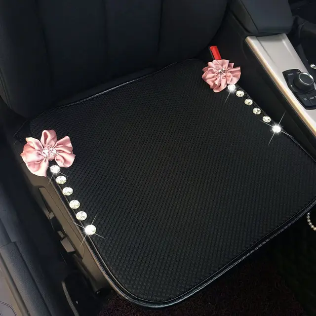 Summer Car Seat Cover Rhinestone Flower Auto Interior Seat Cushion
