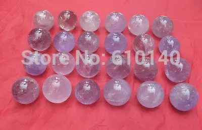 

0000000r88Q00 AAA+++ 30-40mm 24pc NATURAL amethyst QUARTZ CRYSTAL SPHERE BALL Healing