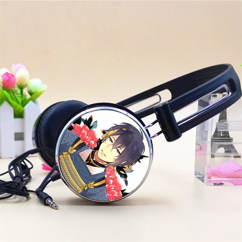 Custom Touken Ranbu Online Mikazuki Munechika Nakigitsune Anime Headphone Adjustable Headphones Gaming Headset Stereo Headphones