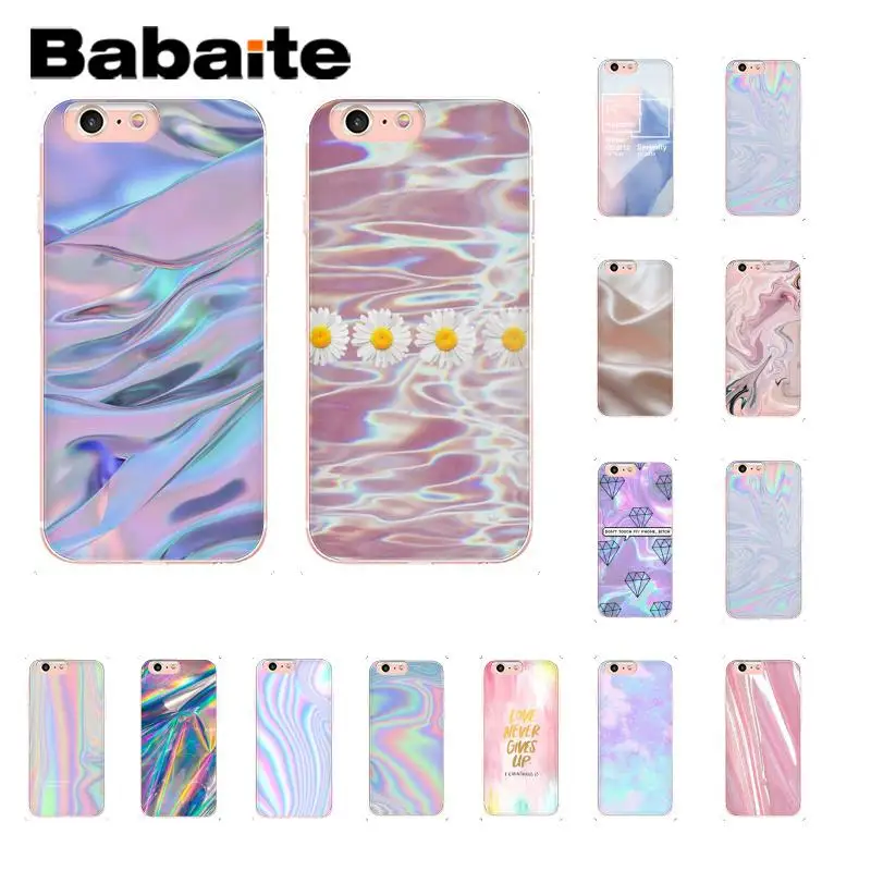 

Babaite Pastel Metallic Tumblr Novelty Fundas Phone Accessories Case for iPhone 8 7 6 6S Plus X XS MAX 5 5S SE XR 10 Cover