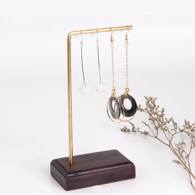 Copper Jewelry Earrings Bracelet Necklace Pendant T-Bar Stand Organizer Display Keychain Ornament H