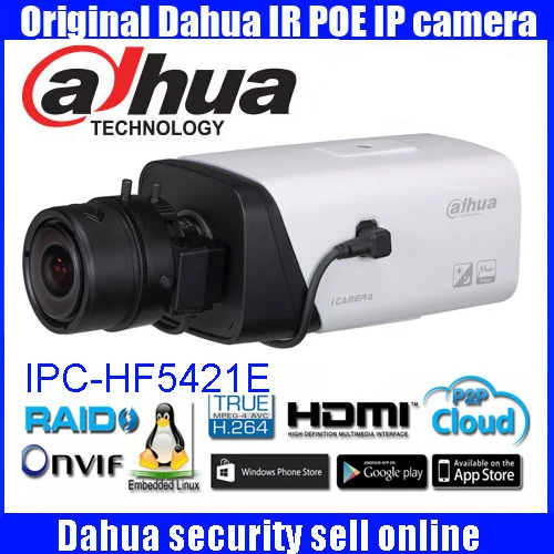 Original english Dahua CCTV 4MP WDR Smart Detection POE Full HD Network Camera IPC HF5421E DH