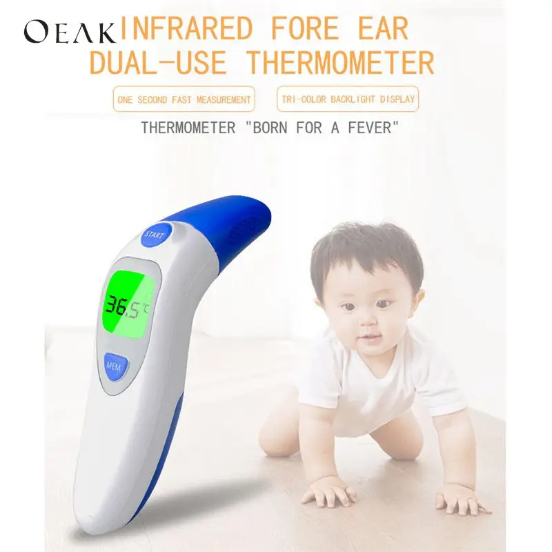 

Oeak 2019 Muti-fuction Baby/Adult Digital Termomete Infrared Forehead Body Thermometer Gun Non-contact Temperature Measurement