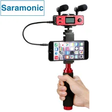 Saramonic SmartMixer Professional Handheld Recording Stereo Microphone Rig for iPhone7 6 6s 5s & Samsung Android Smartphones