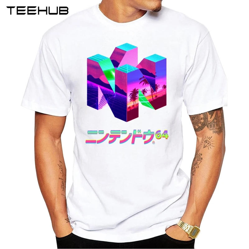 TEEHUB хипстерская nintenwave 64 Мужская футболка с коротким рукавом Смешные мышления