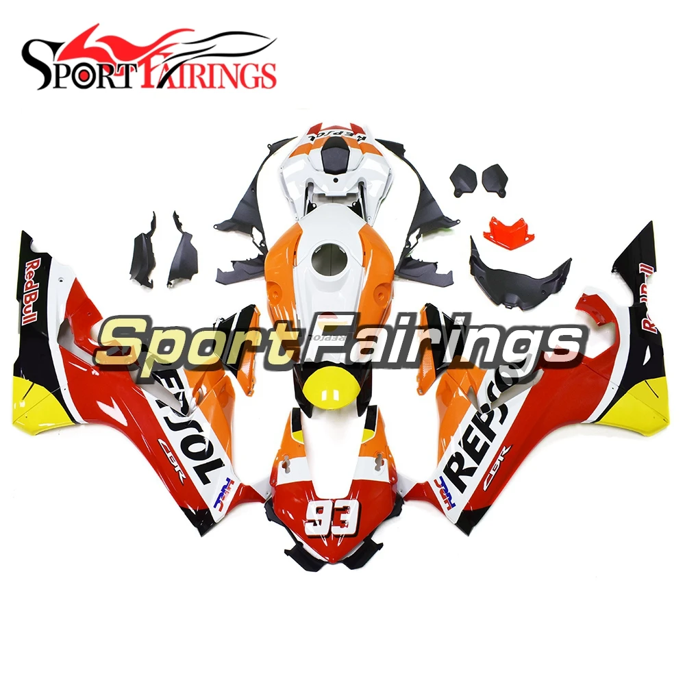 

Complete White Red Orange Repsol Fairings For Honda CBR1000RR Year 2017 2018 Model ABS Plastic Motorcycle Fairing Kit Bodywork