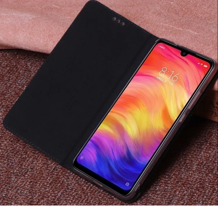 Nefeilike Роскошный чехол для Xiaomi Redmi Note 7 из натуральной кожи, роскошный чехол-книжка, кожаный чехол-книжка для Redmi note7, задний Чехол