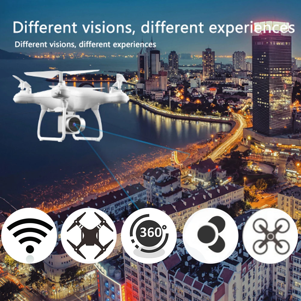 

HJMAX Drone Wi-Fi RC Quadcopter Kid Toy Headless Mode Training FPV Easy Operation Remote Control Supper Endurance HD Camera