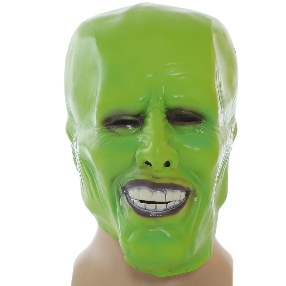 X COSTUME Jim Carrey зеленая маска ТВ косплей костюм реквизит смола ПВХ шлем на всю голову