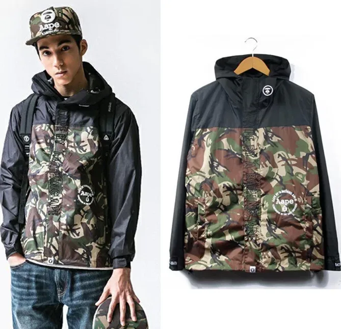 bape multi camo windbreaker