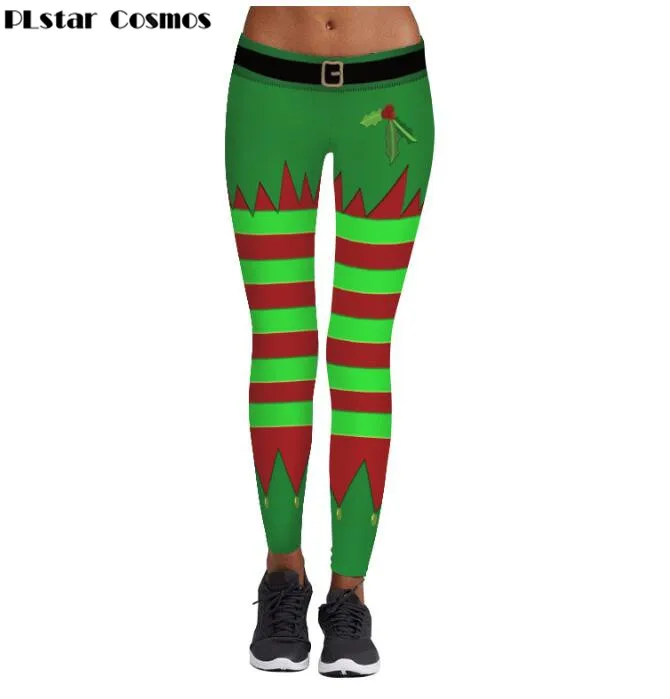 

PLstar Cosmos Christmas Leggings For Women Lady Casual Elasticity Skinny Printed Stretchy Pants Leggings Trouser