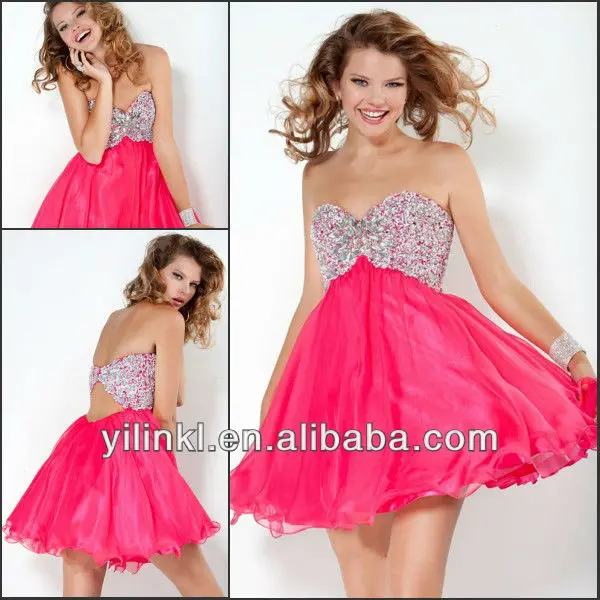 Fuchsia Color Short Puffy 2013 Cheap Price Semi-formal Homecoming Dress | Свадьбы и торжества