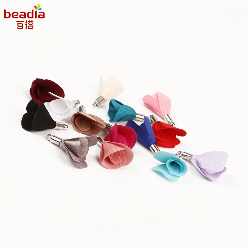 20mm 10pcs Silver Bells Fabric Flower Tassel Charm Pendant Earring Necklace Keychain Jewelry Making Findings DIY Accessories 20mm 10pcs Silver Bells Fabric Flower Tassel Charm Pendant Earring Necklace Keychain Jewelry Making Findings DIY Accessories