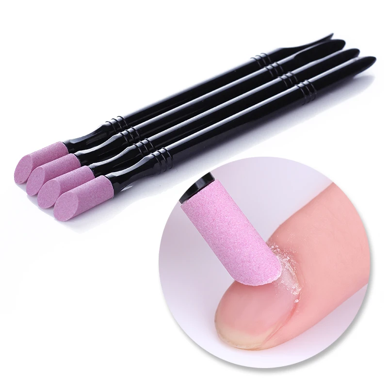 

Double-ended Quartz Cuticle Remover Dead Skin Pusher Washable Manicure Nail Art Tool 1 Pc