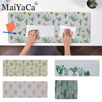 

MaiYaCa Custom Skin Cactus green plant Watercolor Beautiful Anime Mouse Mat for cs dota 2 LOL gaming mouse pad free mouse pad