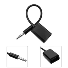 แบบพกพาใหม่คุณภาพสูงแบบพกพาปลั๊กแจ็ค 3.5 มม.เสียง AUX อะแดปเตอร์สายเคเบิล USB 2.0 สำหรับรถยนต์ MP3/4(China)