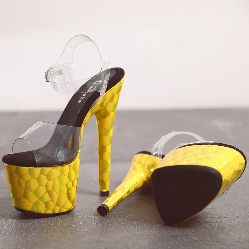 Leecabe/блестящие женские босоножки на платформе с закрытой пяткой 17 см обувь для танцев на шесте обувь на высоком каблуке 7 дюймов вечерние туфли на высоких каблуках