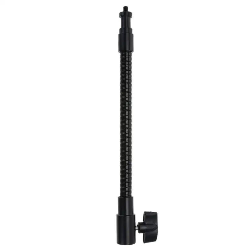 

28cm Bendable Flash Light Stand Bracket Black Steel Wire Pipe Overarm with 1/4 Screw Male Mount Adapter Photo Studio Accessries