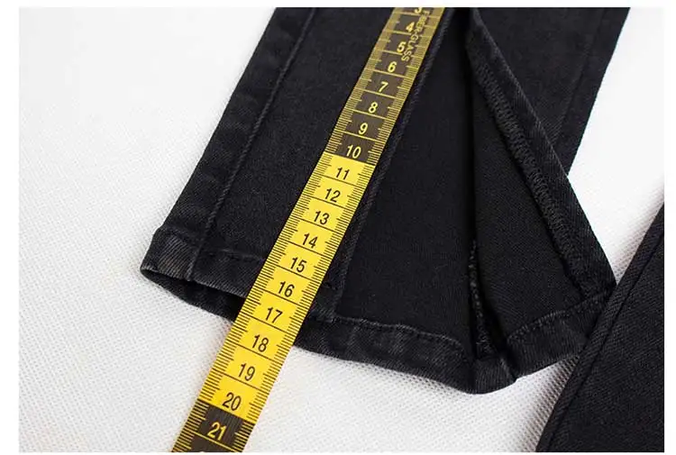 Для женщин 3XL плюс размеры панк Рок черные джинсы Открытый спереди Карандаш Джинсовые штаны Карманы Высокая талия стрейч узкие Джинс