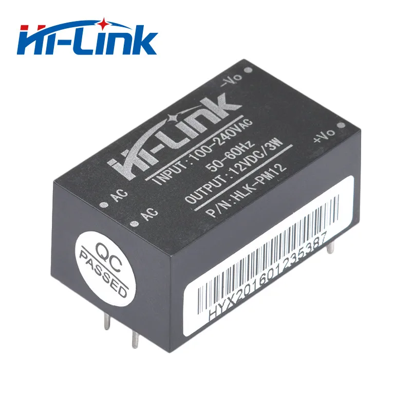 Новая версия Hi-Link 5 шт./лот изолированный ac dc преобразователь 90-264VAC до 12 напряжение умный дом переключатель HLK-PM12