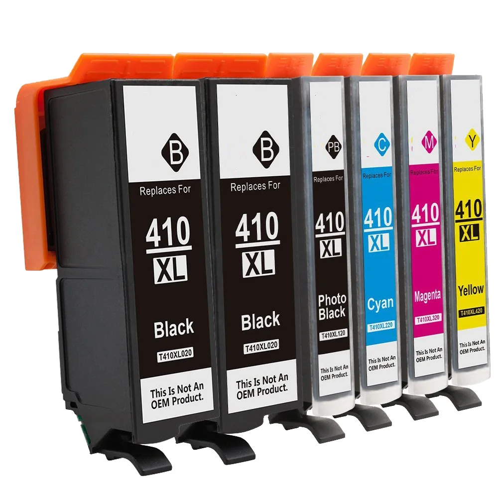 Совместимый чернильный картридж для принтера Epson 410 410XL 6 шт в комплекте Epson Expression XP-530 XP-630 XP-635 XP-640 XP-830 принтер